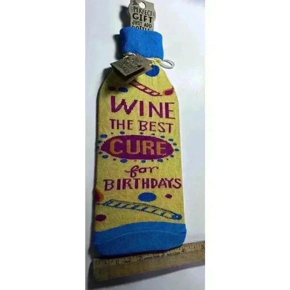 Wine Bottle Sock Bag Cover Primitives by Kathy - "funny wine socks" GIFT - Picture 2 of 8